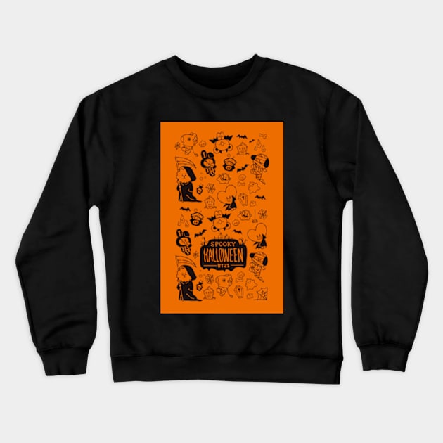 BT21 Spooky Halloween Crewneck Sweatshirt by ZeroKara